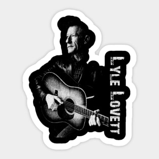 Lyle Lovett Retro Sticker